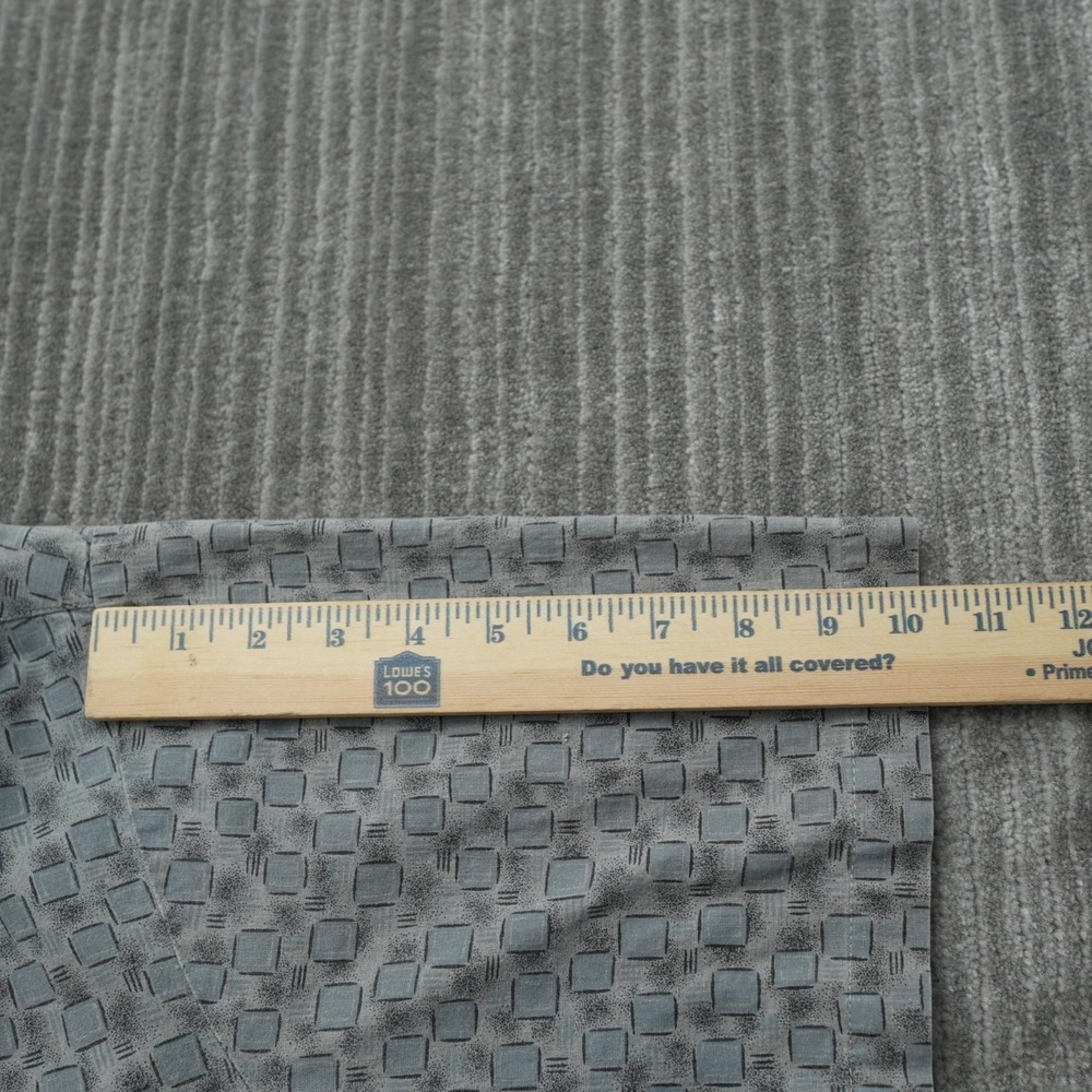 Maui Trading Co Shirt Men Button Down Short Sleeve Gray Blue Geometric Vtg XL - Picture 6 of 7
